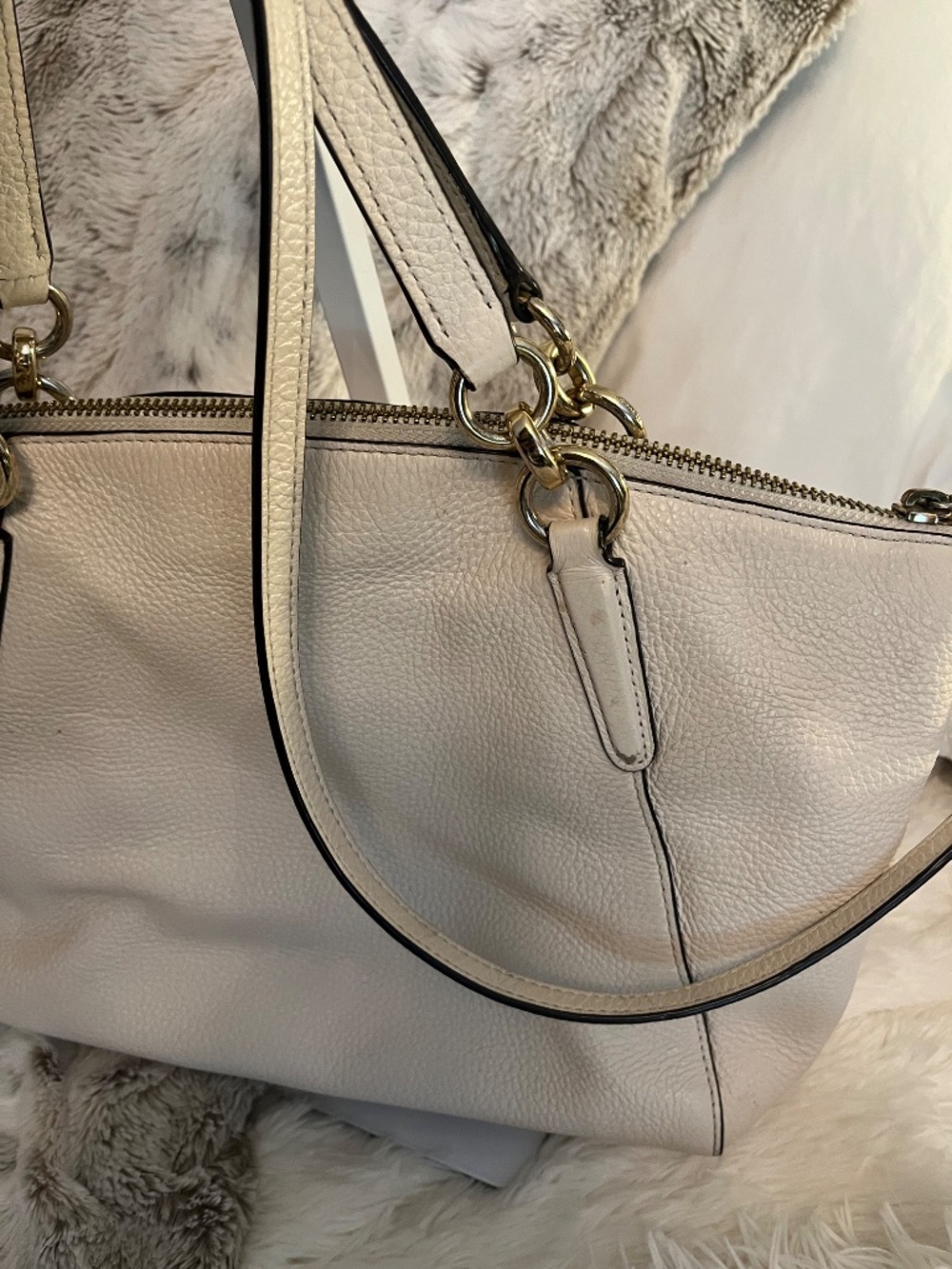 Small Kelsey satchel (Coach F28993) chalk white - Picture 8 of 14